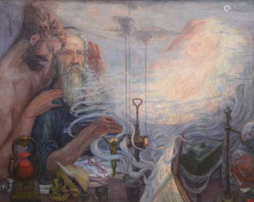 François Pycke: tableau (h/t) 'le rève' (100x125cm)