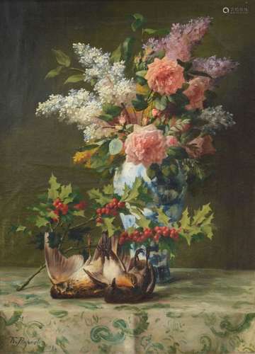 K. Ruperti 1884: peinture (h/t) 'nature morte aux fleurs' (6...