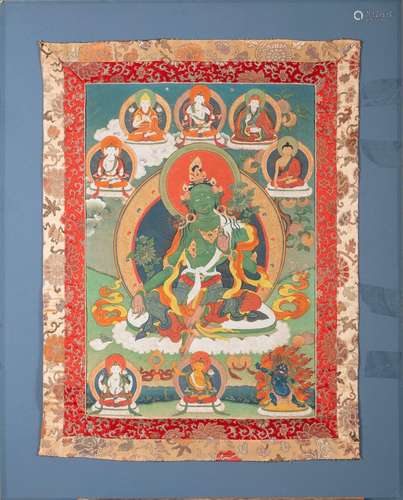 Thangka 'tara verte', Tibet 19ième siècle (59x40cm)