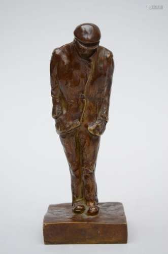 Aram Stephan : statue en bronze 'vieil homme', fonderie Suss...