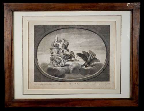 Quatre gravures Empire 'représentation mythologique' (35x44c...