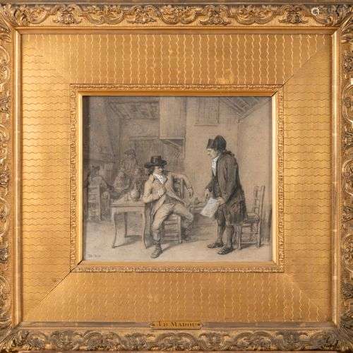 Jean-Baptiste Madou (monogramme) : dessin et gouache 'messie...