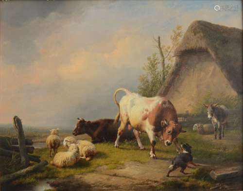 Eugène Verboeckhoven 1834: peinture (h/p) 'scène animalière'...