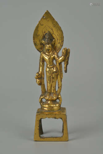 Bronze and gilt Buddha statue