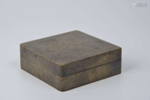 A white copper ink box