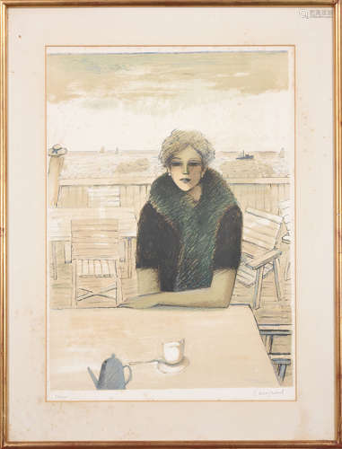 Jean-Pierre Cassigneul 讓·皮埃爾·格西勒  下午茶 版畫