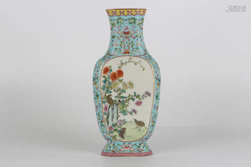 A Qianlong famille-rose famille-rose vase with open windows ...