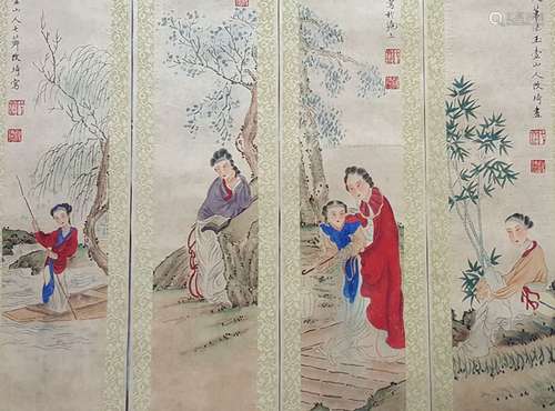 A set of Chinese Painting ,Gai Qi(1773-1828)