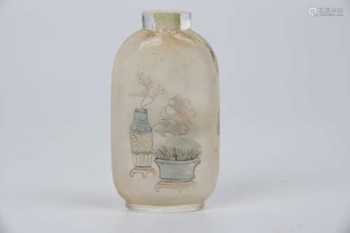 An inside-painted snuff bottle