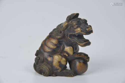 Bronze animal paperweight