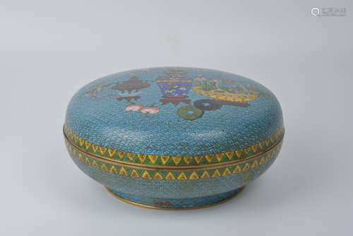 Cloisonné cupped box