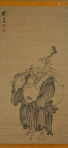 Min Zhen A monk in a cloth bag