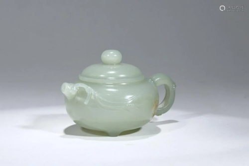 Qing Dynasty - White Jade Teapot