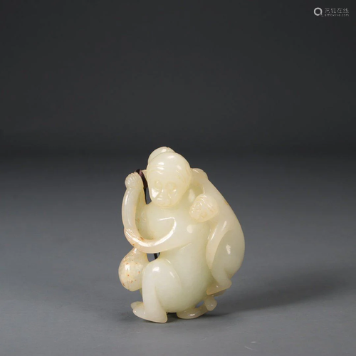 White Jade Monkey Hand Pieces