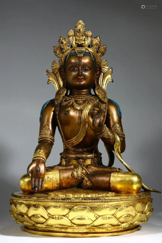 Qing Dynasty - Tibet White Tara Sitting Figure