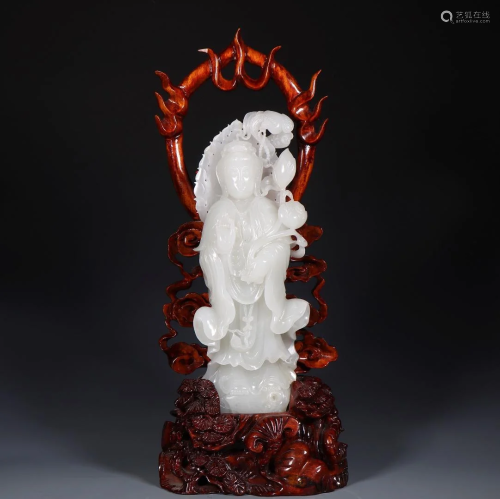 White Jade Avalokitesvara Ornament