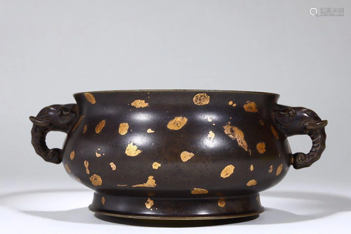 Ming Dynasty Xuande Period - Copper Gold Decorated