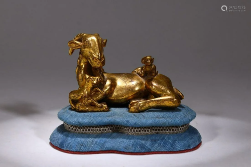 Gilt Bronze 'Goat' Ornament