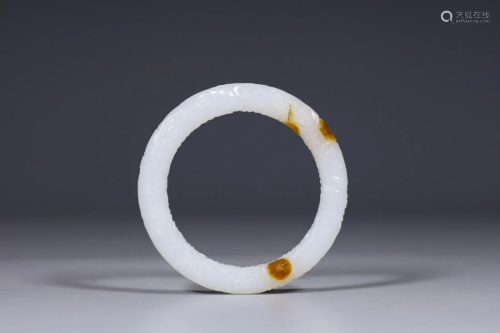Qing Dynasty - White Jade with Russet Skin Clond