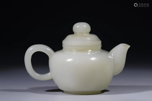 Qing Dynasty - White Jade Teapot