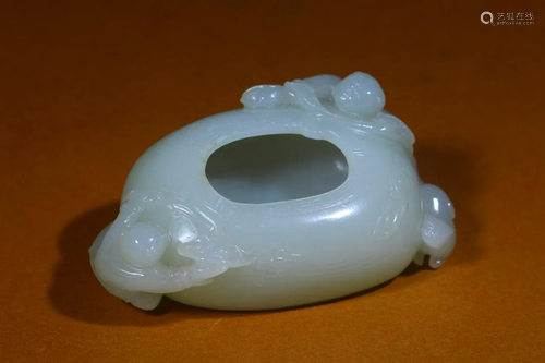 Qing Dynasty - White Jade 'Child' Washer