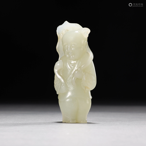 Ancient White Hetian jade figures