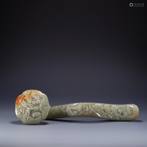 Hetian jade landscape figure ornaments