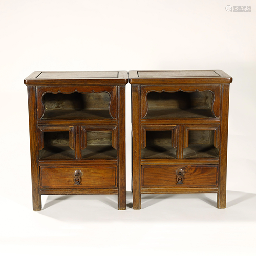 A pair of yellow pear storage bins