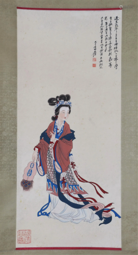 A CHINESE PAINTING OF AN IMMORTAL