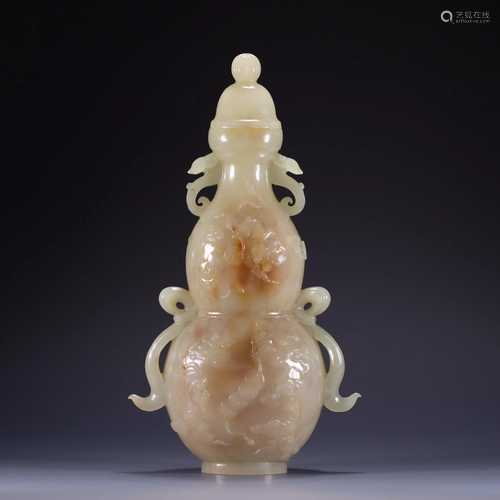 Hetian jade gourd bottle