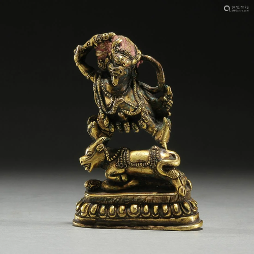 Gilt Bronze Buddha Statue,Qing Dynasty