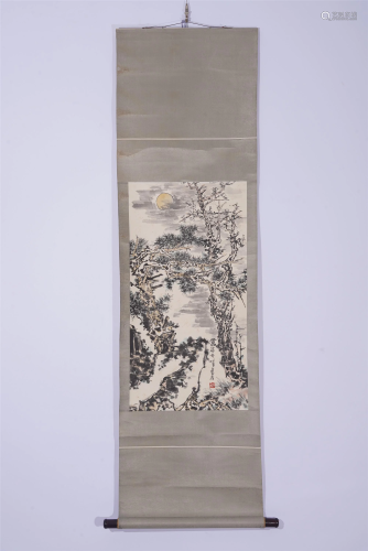 A CHINESE PAINTING OF PINE