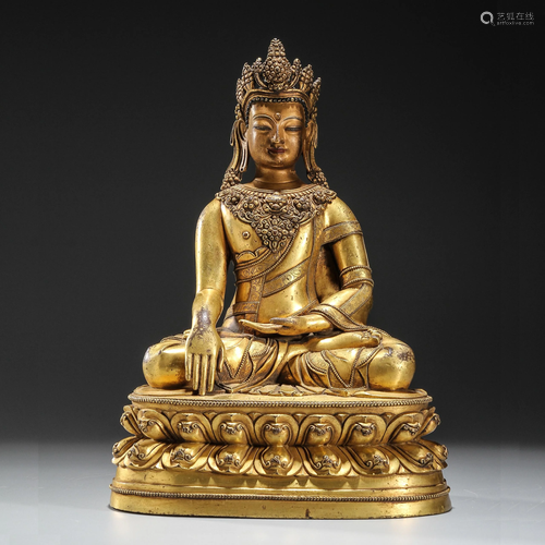 Gilt Bronze Buddha Statue