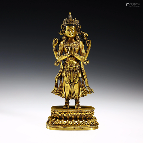 Gilt Bronze Buddha Statue