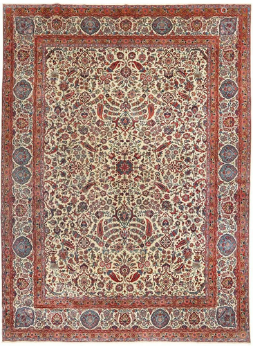 Keshan Semi-Antique Carpet, Iran, Handknotted, 276 x