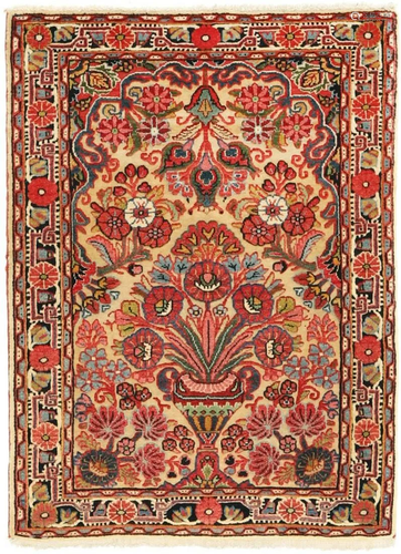 Jozan Antique Carpet, Iran, Handknotted, 65 x 91 cm.