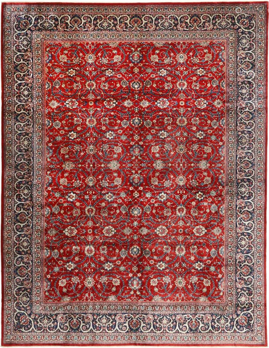 Isfahan Antique Carpet, Iran, Handknotted, 312 x 407