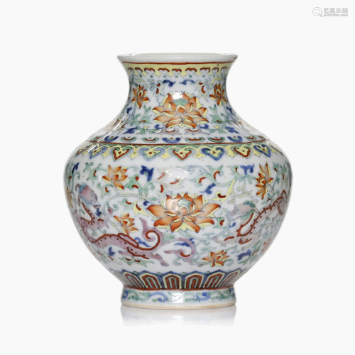 A Chinese 'DOUCAI' porcelain vase.