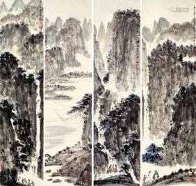 Four Chinese Scrolled Painting