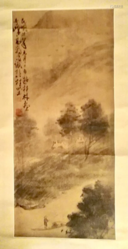 Chinese Paper Scrolled Painting