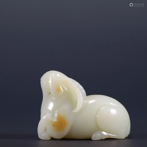 Qing Dynasty - White Jade Lamb Hand Pieces