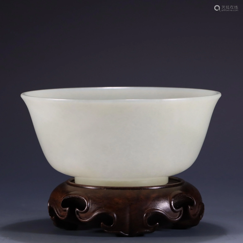 Qing Dynasty - White Jade Bowl