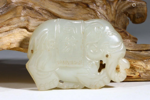 White Jade 'Elephant' Hand Pieces