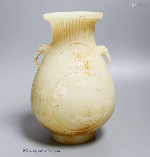 A 20th century Chinese simulated jade pot, height 20cm