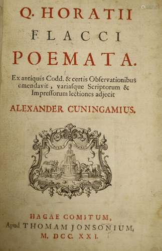 ° Cunningham, Alexander (editor) - Q. Horatii Flacci Poemata...