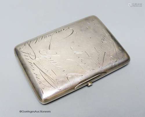 An early 20th century Russian 84 zolotnik cigarette case, pr...