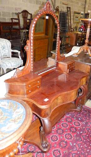 A Victorian mahogany duchess dressing table. W-120, D-54, H-...