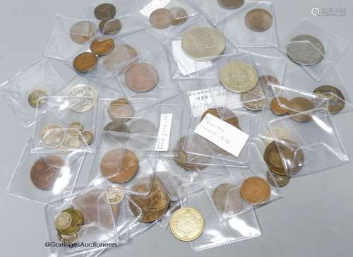 UK and World Coins and medals, 16th-20th century including a...