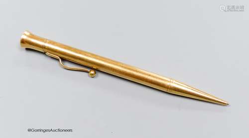 A 1950's 9ct gold cased propelling pencil.