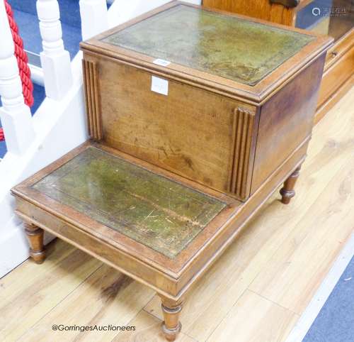 A Regency mahogany step commode, width 45cm, depth 63cm, hei...